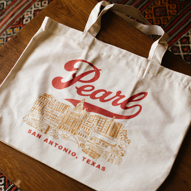 Pearl Market Illustrated Tote