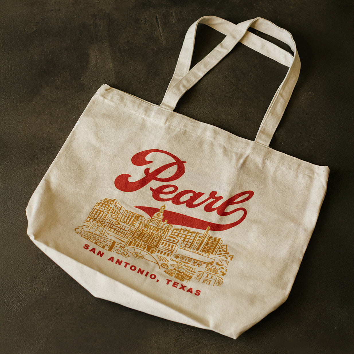 Pearl Market Illustrated Tote
