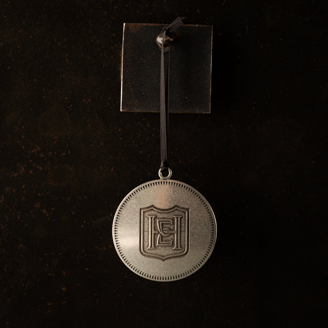 Hotel Emma Pewter Shield Ornament